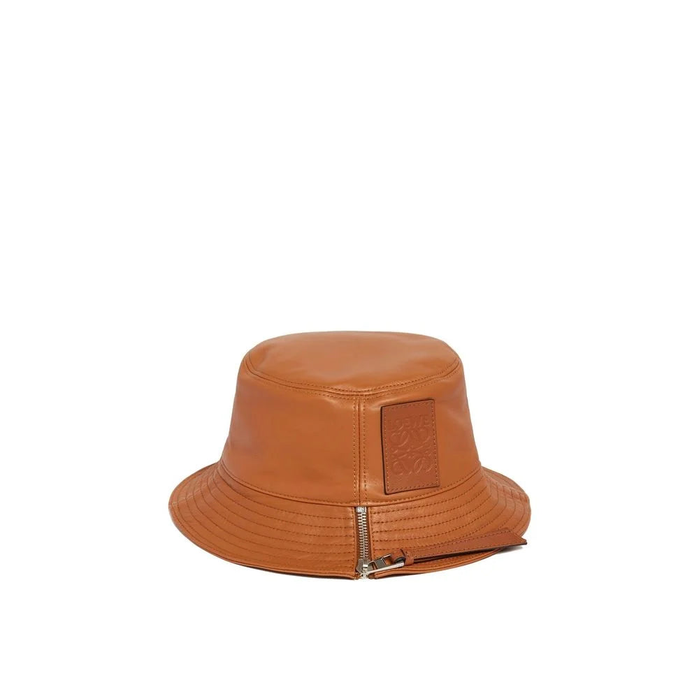Loewe Brown Calfskin Bucket Hat - 57 cm|S
