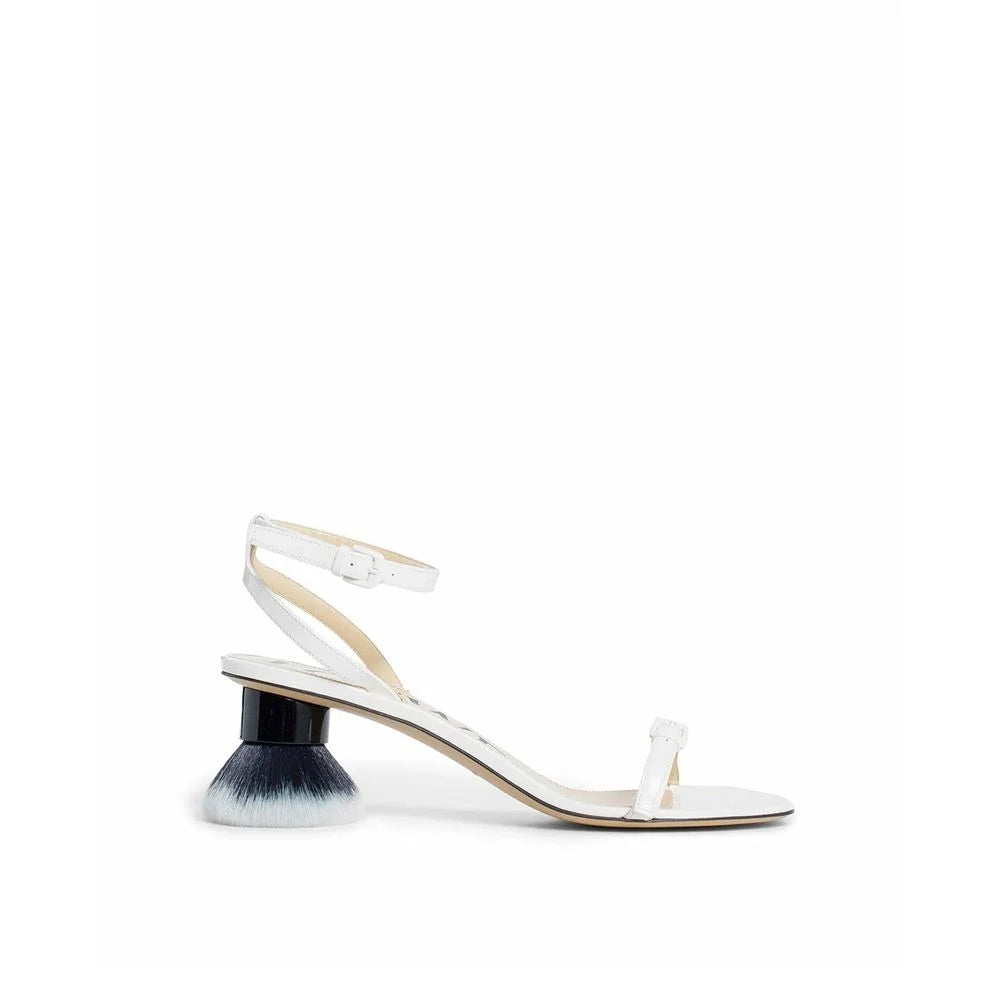 Loewe Sandales à Bride en Agneau Blanc