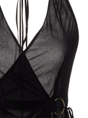 Louisa Ballou Black Silk Long Dress - S