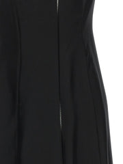 Loulou De Saison Black Silk Midi Dress