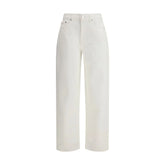 Loulou De Saison Cream Cotton Straight-Leg Jeans