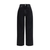 Loulou De Saison Gray Cotton Relaxed Fit Jeans