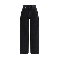 Loulou De Saison Gray Cotton Relaxed Fit Jeans