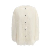 Loulou De Saison White Polyester Coat - S