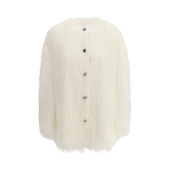 Loulou De Saison White Polyester Coat - S
