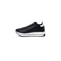 Love Moschino Black Leather Low Top Sneakers