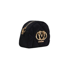 Love Moschino Black Suede Leather Handbag