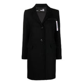 Love Moschino Black Wool Women Coat - Overcoats