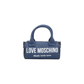 Love Moschino Blue Cotton Handbag