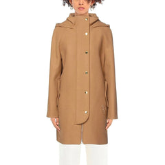 Love Moschino Brown Wool Women Coat - IT46 | L - Overcoats
