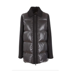 Love Moschino Chic Gray Jacket with Contrasting Accents - Puffer Jackets