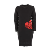 Love Moschino Chic Heart Pattern Knit Wool-Blend Dress - IT44|L - Dresses