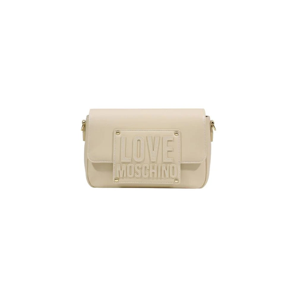 Love Moschino Cream Polyethylene Handbag