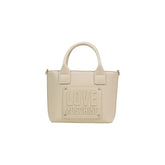 Love Moschino Cream Polyethylene Handbag