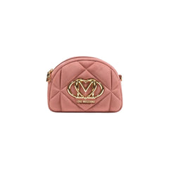 Love Moschino Pink Suede Leather Handbag - Handbags
