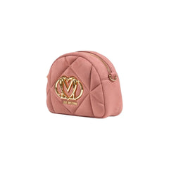 Love Moschino Pink Suede Leather Handbag - Handbags
