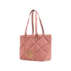Love Moschino Pink Suede Leather Handbag - Shopper Bags