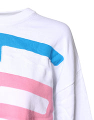 Love Moschino White Graphic Print Cotton Long Sleeves T-shirt - IT42|M - T-Shirts