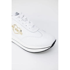 Love Moschino White Leather Low Top Sneakers