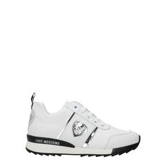 Love Moschino White Leather Low Tops - Sneakers