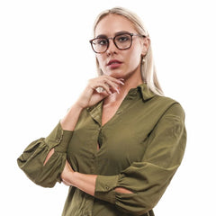 Lozza Brown Unisex Glasses Frame - Eyeglasses