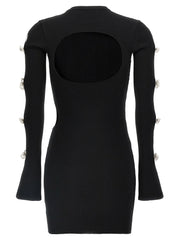 MACH & MACH Black Viscose Short Dress - L