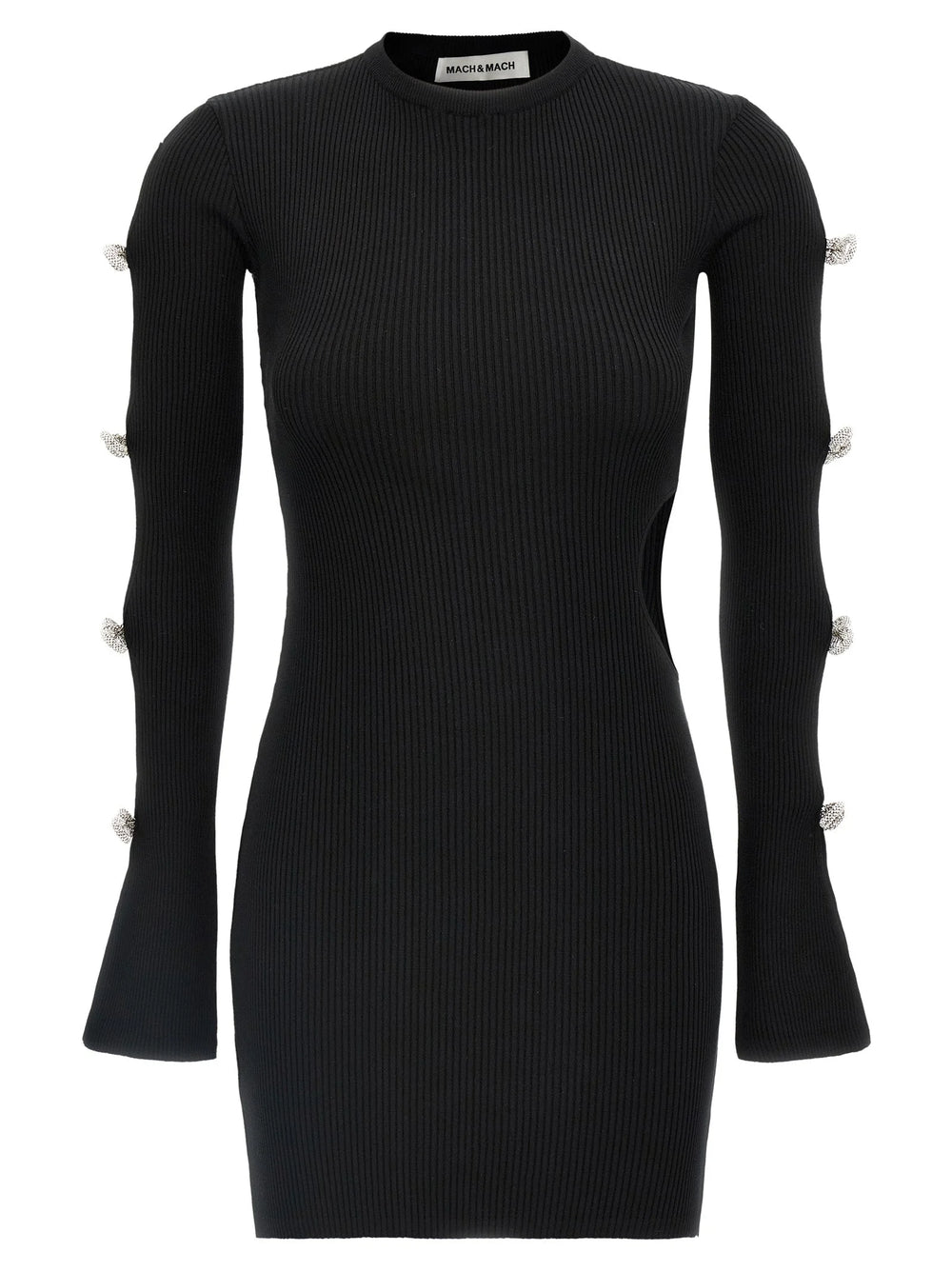 MACH & MACH Black Viscose Short Dress - L