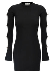 MACH & MACH Black Viscose Short Dress - L