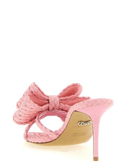 MACH & MACH Multicolor Raffia Stiletto Heel Sandals