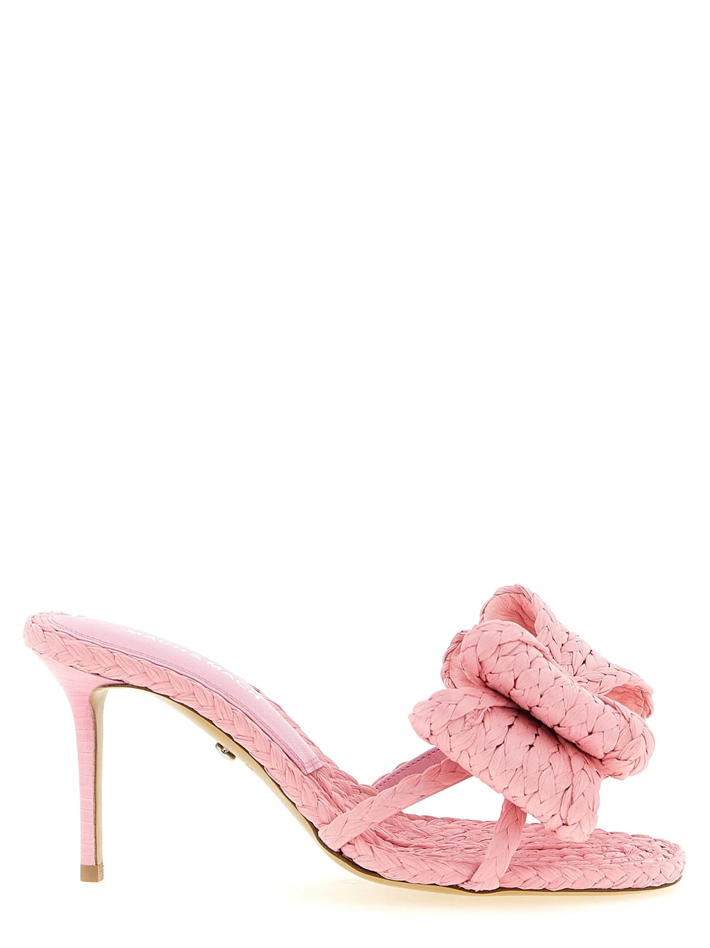 MACH & MACH Multicolor Raffia Stiletto Heel Sandals