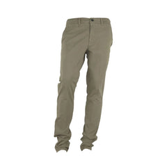 Made in Italy Beige Cotton Men Pant - Chinos