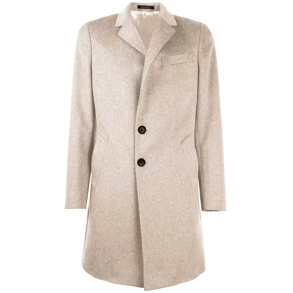 Made in Italy Beige Wool Coat