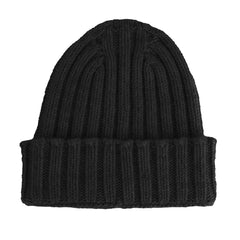 Made in Italy Black Cashmere Hat - UNI - Beanies