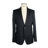 Made in Italy Black Wool Men Suit - Suits
