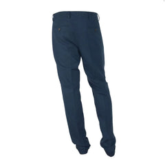 Made in Italy Blue Cotton Men Pants - One Size - Trousers