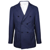 Made in Italy Blue Linen Blazer - IT56 | 3XL