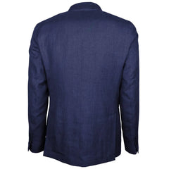 Made in Italy Blue Linen Blazer - IT56 | 3XL