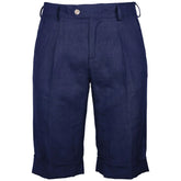Made in Italy Blue Linen Short