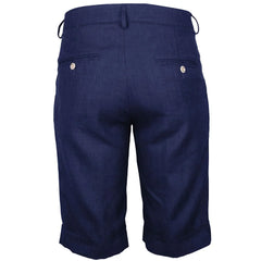 Made in Italy Blue Linen Short