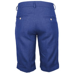 Made in Italy Blue Linen Short - IT48 | M