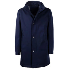 Made in Italy Blue Wool Men Jacket