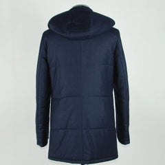 Made in Italy Blue Wool Men’s Jacket - IT48 | M