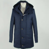 Made in Italy Blue Wool Men’s Jacket - IT48 | M