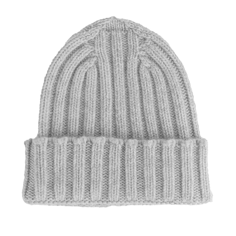 Made in Italy Gray Cashmere Hat - UNI - Beanies