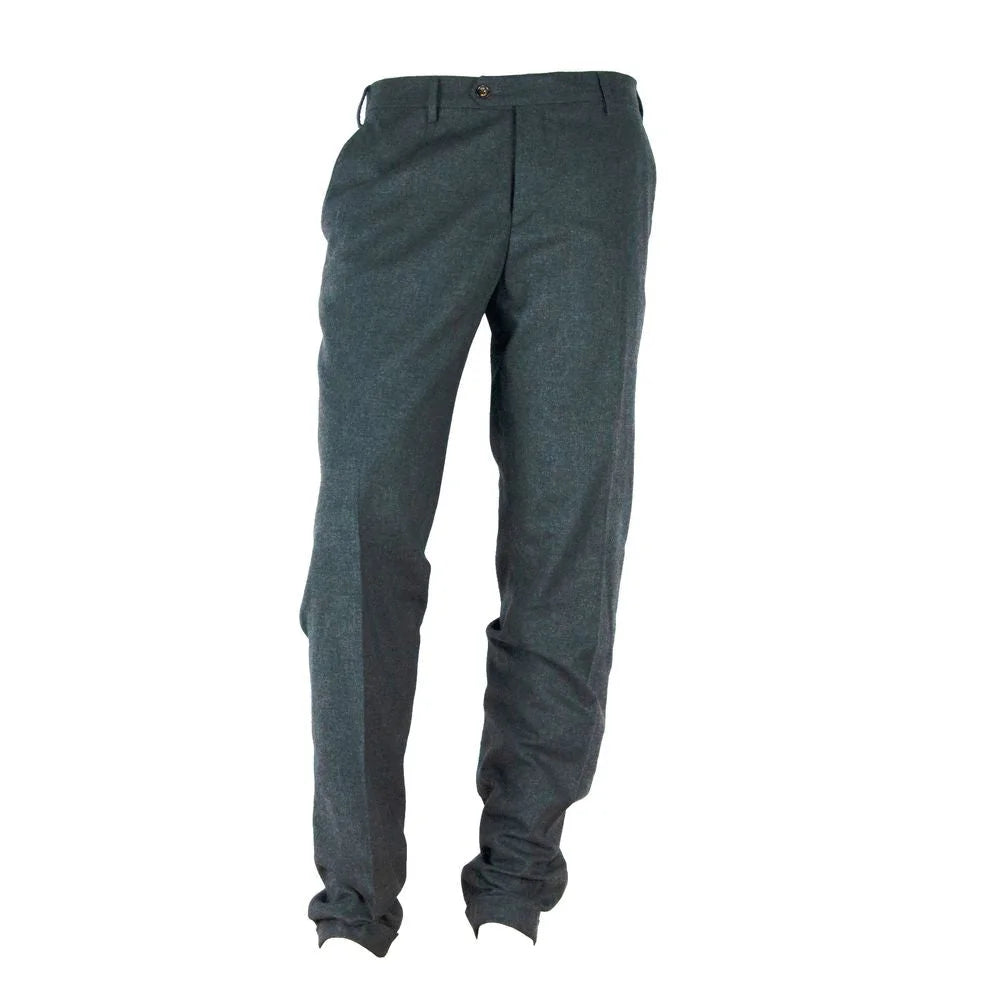 Made in Italy Gray Cotton Men Pant - IT44 | XS - Trousers