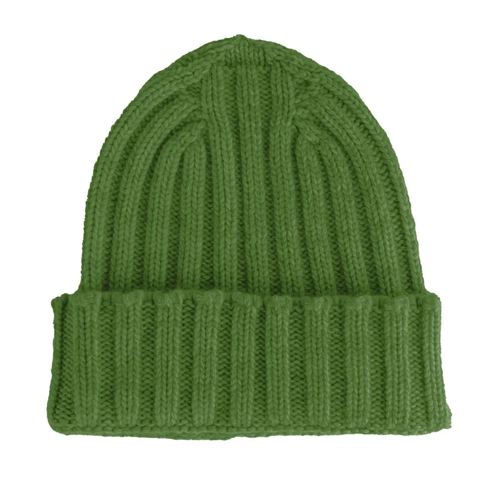 Made in Italy Green Cashmere Hat - UNI - Beanies