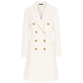Made in Italy White Wool Women Coat