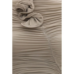 Magda Butrym Beige Copper Cocktail Dress - IT36 | XS