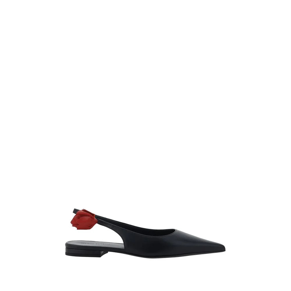 Magda Butrym Black Calf Leather Bos Taurus Ballet Flats - EU40/US10 - Flats