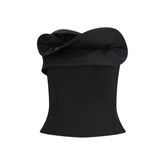 Magda Butrym Black Fleece Wool Top - IT36 | XS